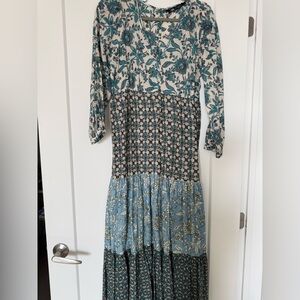 Zara Multicolor Floral Long Sleeve Dress